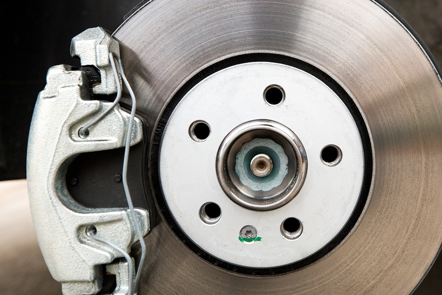 A photo of a brake disc